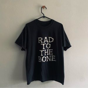 Rad to the Bone charcoal gray t-shirt